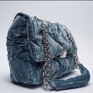 NWT ZARA QUILTED MAXI CROSSBODY BAG